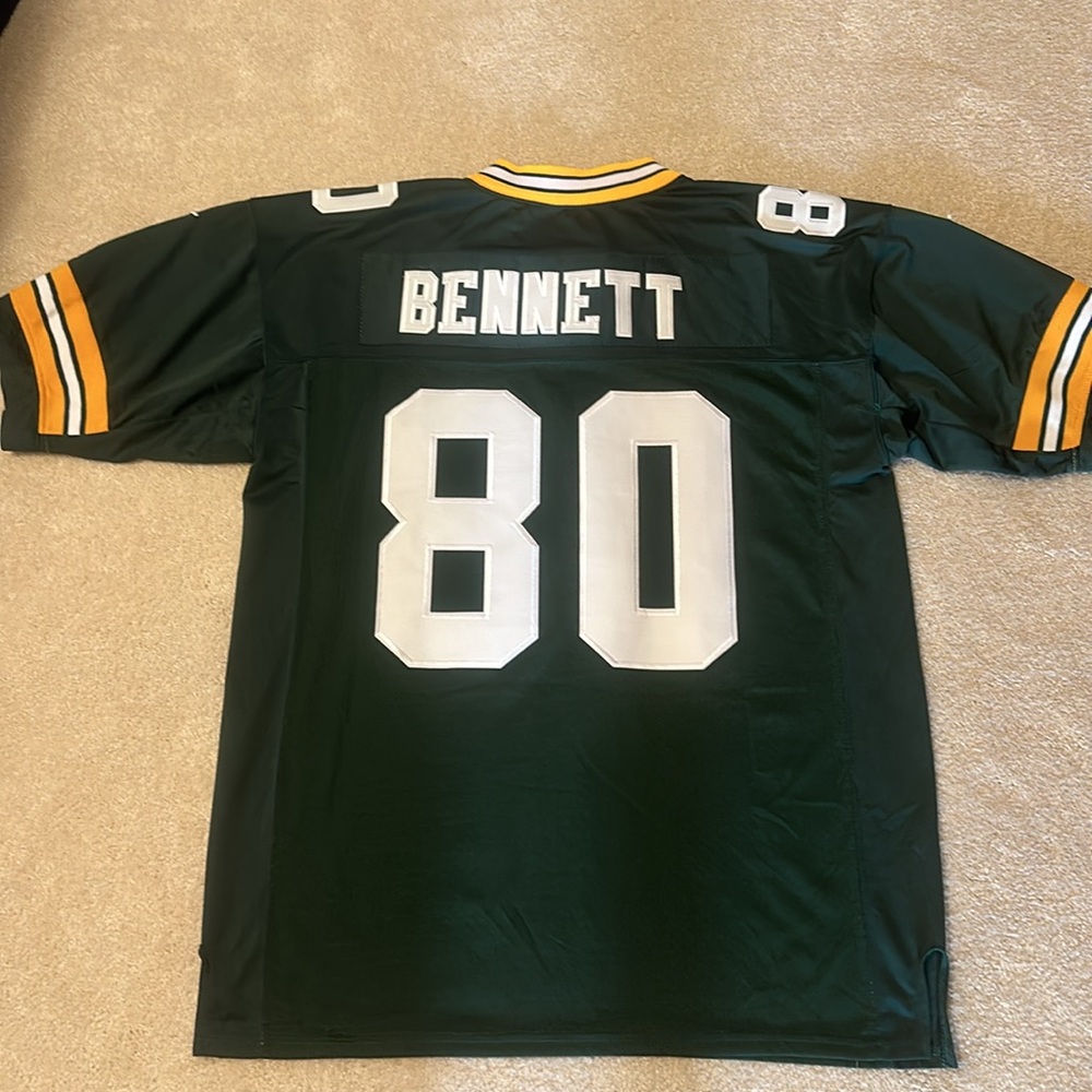 Vintage Green Bay Packers #80 Bennett NFL  embroidered Nike jersey size 48